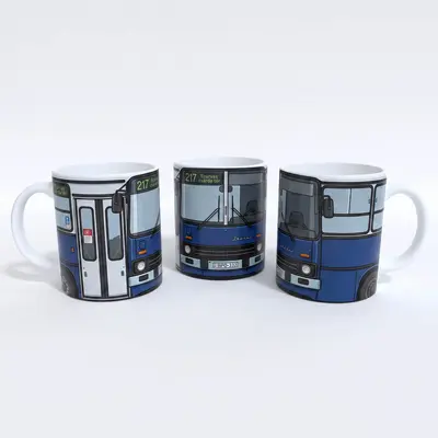 Városi Legendák – Kék Ikarus buszos bögre 2