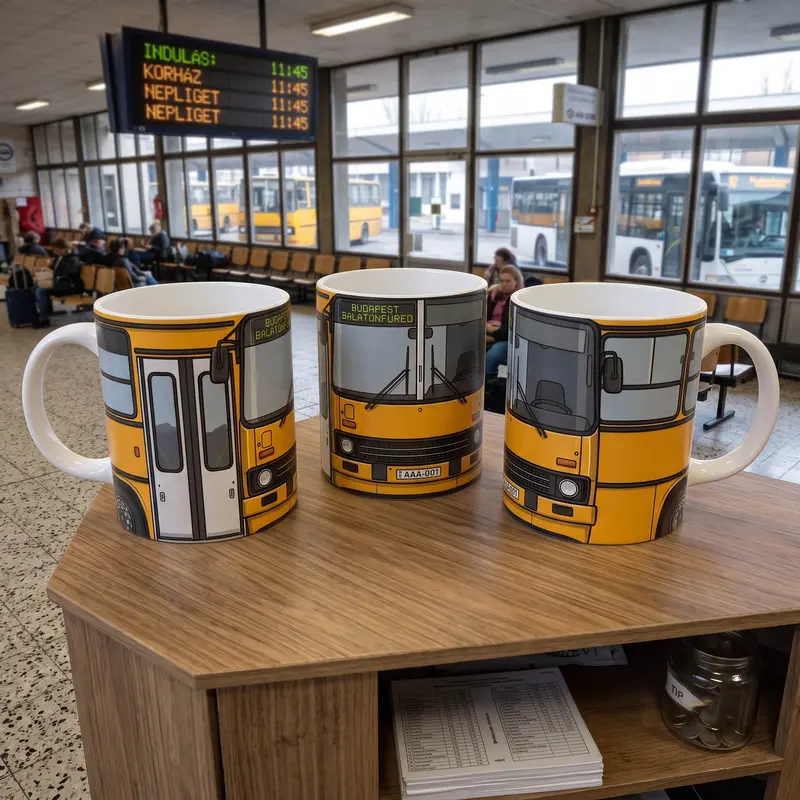 Városi Legendák – Sárga Ikarus buszos bögre 1