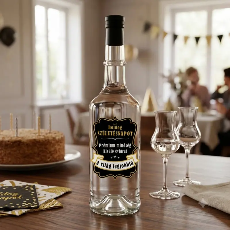 „Boldog Születésnapot” Pálinkás Üveg (0,5L) 1