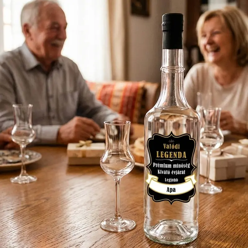 Valódi Legenda – Egyedi Pálinkás Üveg Apáknak (0,5 l) 1