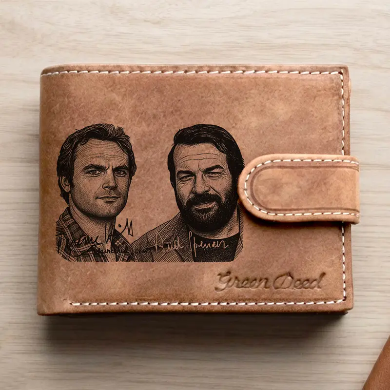 Fényképes gravírozott bőr pénztárca férfiaknak 1